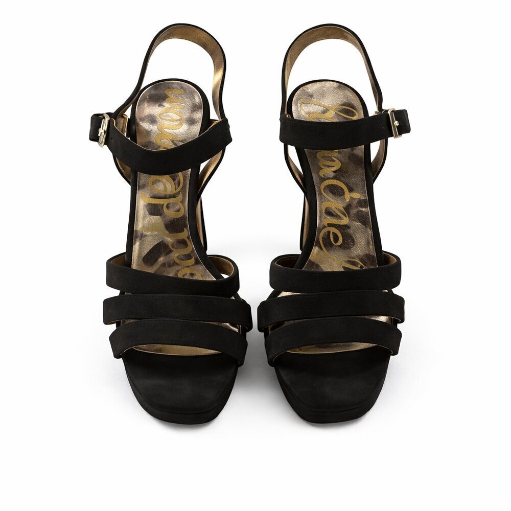 Sam Edelman Black Strappy Heeled Sandals – Size 10,